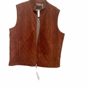 Big and tall men’s Leather vest. NWT